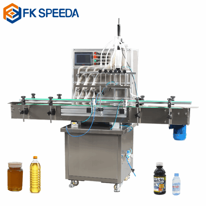 Automatic 6 head liquid filling machine