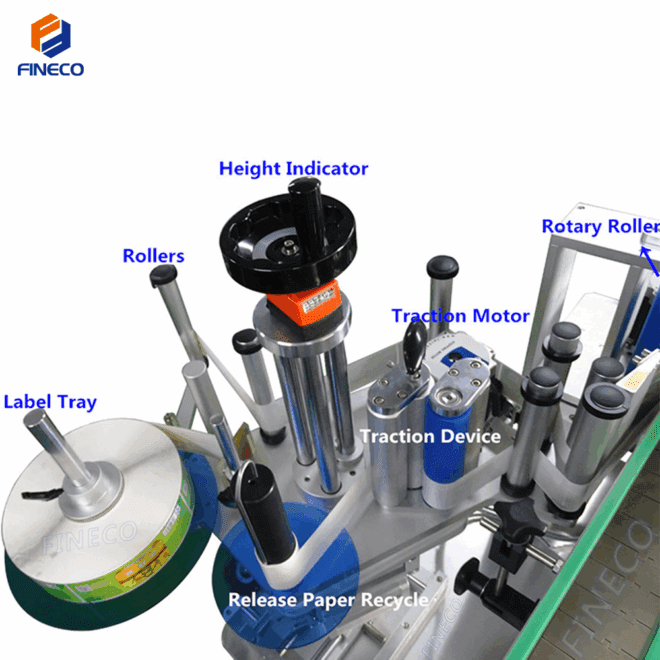 FK606 Desktop High Speed Round/Taper Bottle Labeller - Image 3